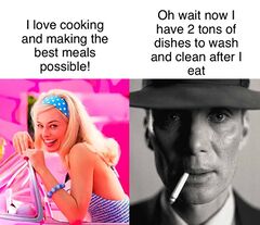Barbie vs Oppenheimer meme #4